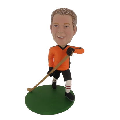 Picture of Custom Bobblehead Doll: Man With Hockey Stick