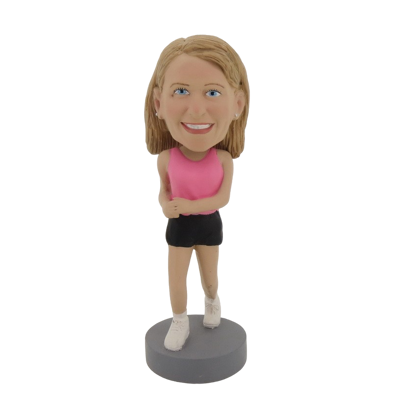 Picture of Custom Bobblehead Doll: Pink Jogging Girl