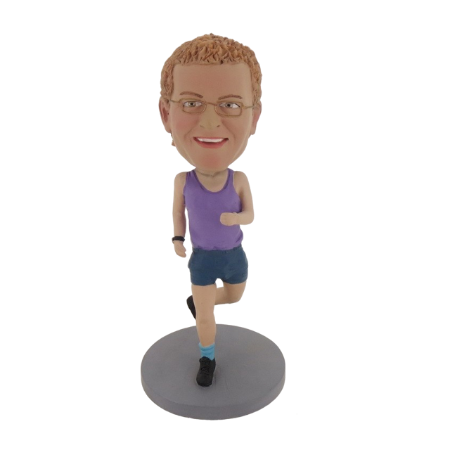 Picture of Custom Bobblehead Doll: Running Man With Purple Vest