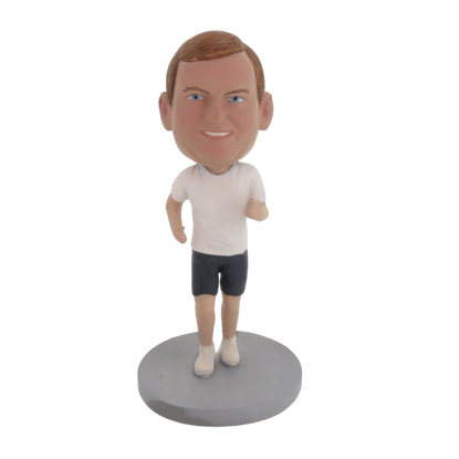 Picture of Custom Bobblehead Doll: Running Man With White Short Sleeve