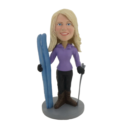 Picture of Custom Bobblehead Doll: Standing Skiing Woman