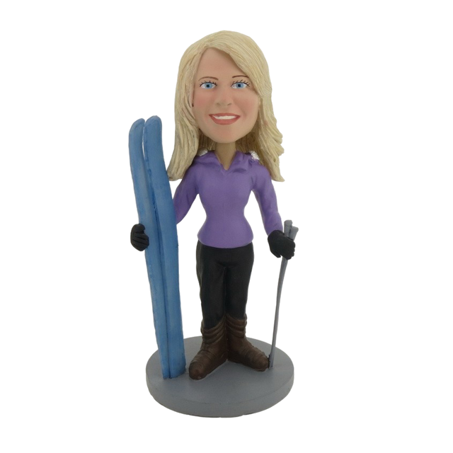 Picture of Custom Bobblehead Doll: Standing Skiing Woman