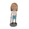 Picture of Custom Bobblehead Doll: Woman Holding Golf Club