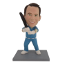 Picture of Custom Bobblehead Doll: Male Swinging Baseball Bat