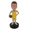 Picture of Custom Bobblehead Doll: Basketball Player Standing Up Happily