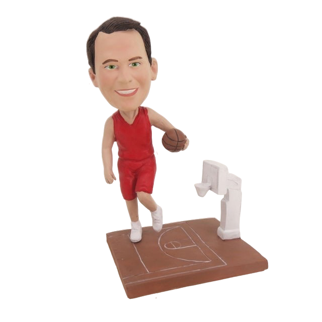 Picture of Custom Bobblehead Doll: Basketball Player in Game
