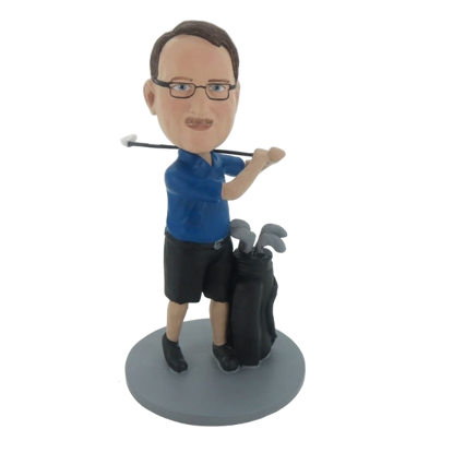 Picture of Custom Bobblehead Doll: Male Golfer Mid Swing