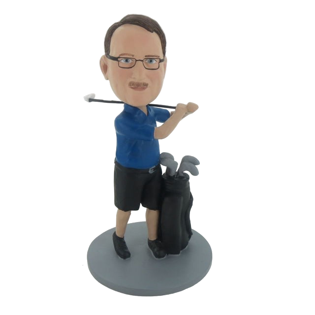 Picture of Custom Bobblehead Doll: Male Golfer Mid Swing