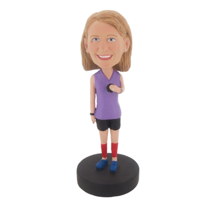 Picture of Custom Bobblehead Doll: Girl Holding a Small Ball