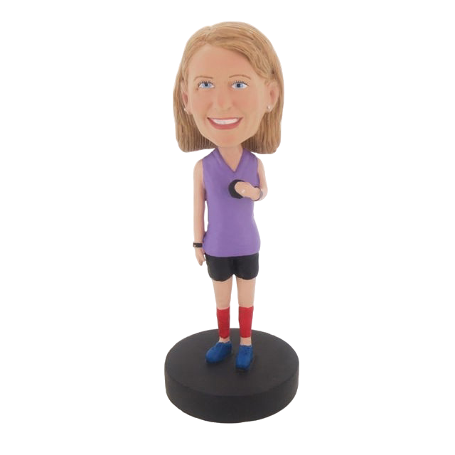 Picture of Custom Bobblehead Doll: Girl Holding a Small Ball