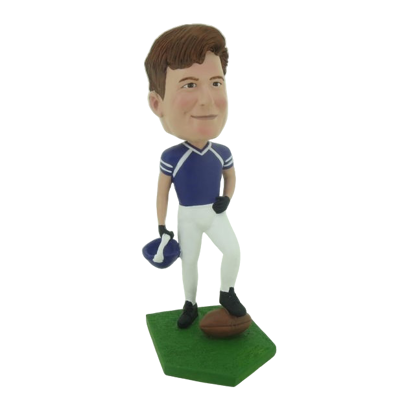 Picture of Custom Bobblehead Doll: Football Player Ready to Kick