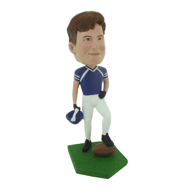 Picture of Custom Bobblehead Doll: Football Player Ready to Kick
