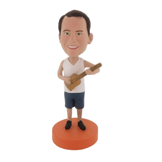 Picture of Custom Bobblehead Doll: Beach Acoustic Guitar Player Man