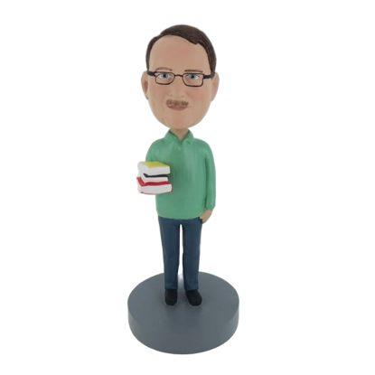 Picture of Custom Bobblehead Doll: Man Books On Hand