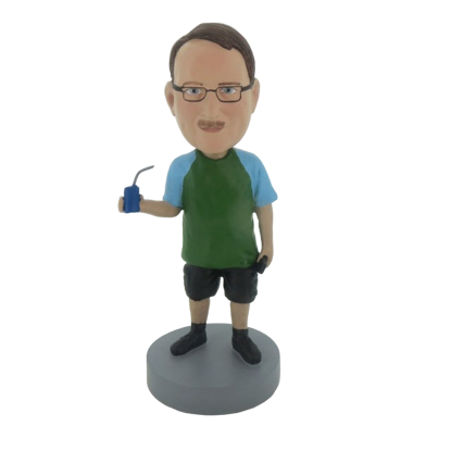 Picture of Custom Bobblehead Doll: Man Enjoying Sports Drink