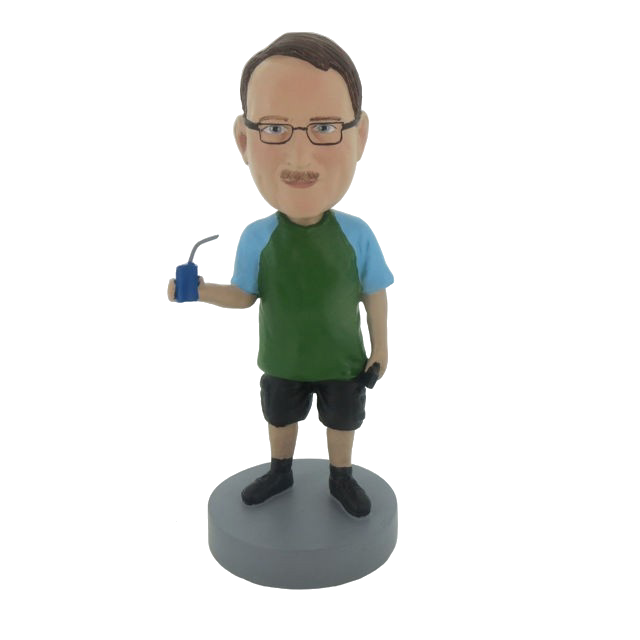 Picture of Custom Bobblehead Doll: Man Enjoying Sports Drink