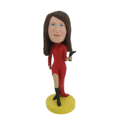 Picture of Custom Bobblehead Doll: Woman with Handgun
