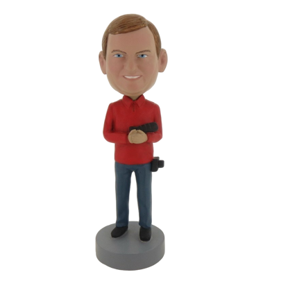 Picture of Custom Bobblehead Doll: Photography Lover Holding Camera