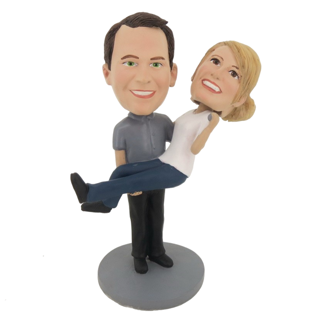 Picture of Custom Bobblehead Doll: Man Holds Woman
