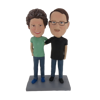 Picture of Custom Bobblehead Doll: Man and Woman Arm Behind Each Other