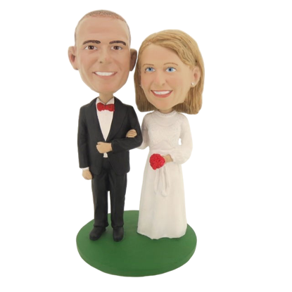 Picture of Custom Bobblehead Doll: Take My Arm Bride And Groom