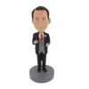 Picture of Custom Bobblehead Doll: Business Man Having Cigar