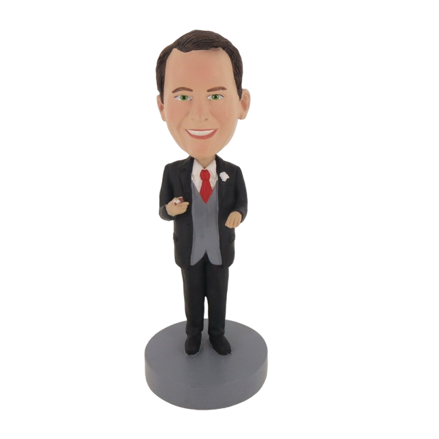 Picture of Custom Bobblehead Doll: Business Man Having Cigar