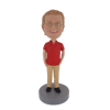 Picture of Custom Bobblehead Doll: Casual Man In Red And Brown