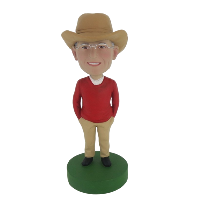 Picture of Custom Bobblehead Doll: Cowboy In Red TShirt