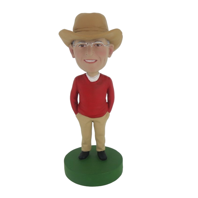 Picture of Custom Bobblehead Doll: Cowboy In Red TShirt