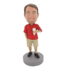 Picture of Custom Bobblehead Doll: Custom Bobblehead Doll: Casual Man Having Ice Cream