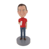 Picture of Custom Bobblehead Doll: Man Holding A Water Bottle