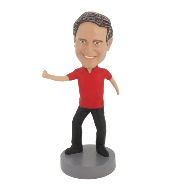 Picture of Custom Bobblehead Doll: Man In Red Excercising