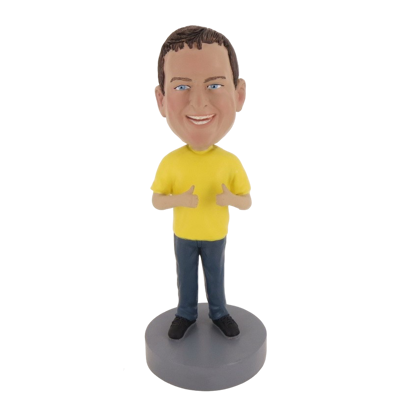 Picture of Custom Bobblehead Doll: Big Boy Thumbs Up Happily