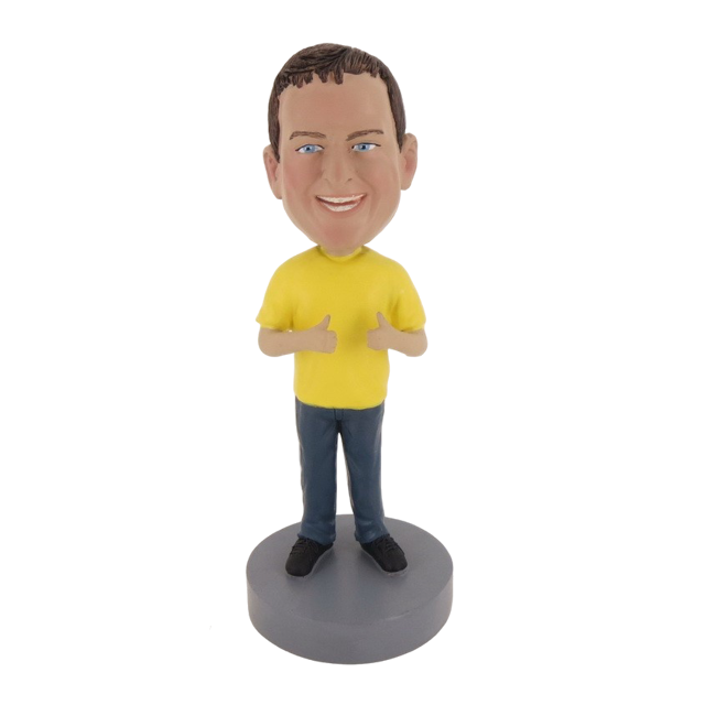 Picture of Custom Bobblehead Doll: Big Boy Thumbs Up Happily