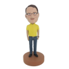 Picture of Custom Bobblehead Doll: Man In Yellow And Blue With Glass