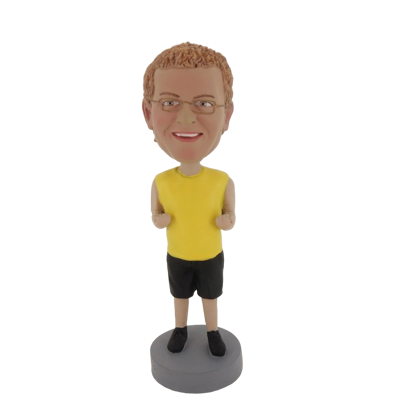 Picture of Custom Bobblehead Doll: Man In Yellow Ready To Fight