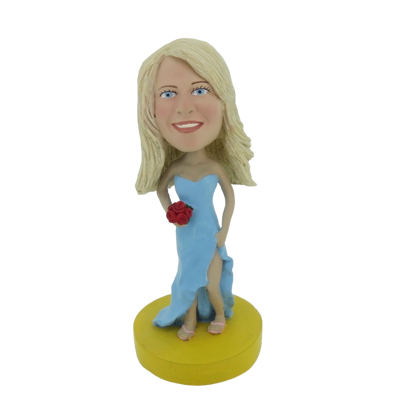 Picture of Custom Bobblehead Doll: Light Blue Wedding Girl