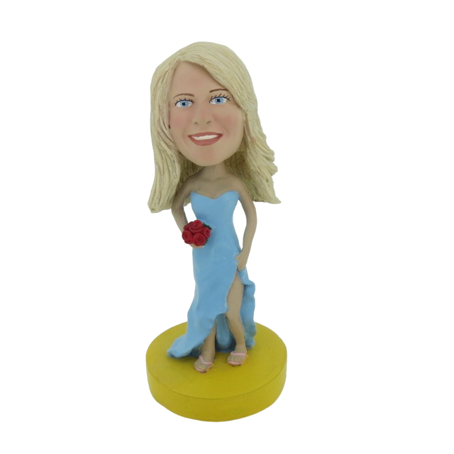 Picture of Custom Bobblehead Doll: Light Blue Wedding Girl