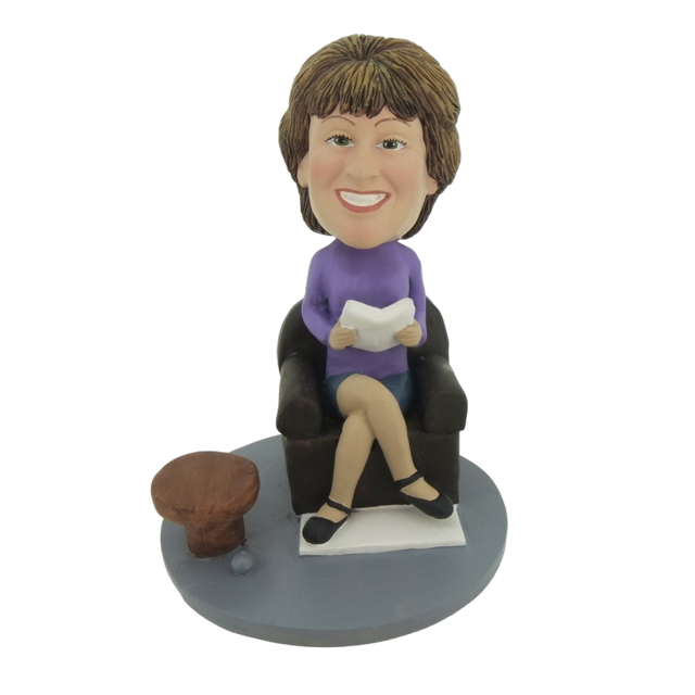 Picture of Custom Bobblehead Doll: Reading Woman