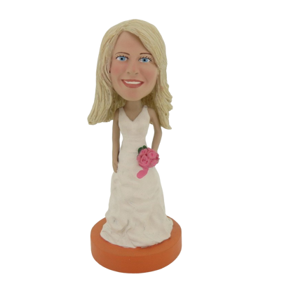 Picture of Custom Bobblehead Doll: White Wedding Dress Girl
