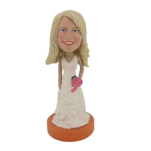Picture of Custom Bobblehead Doll: White Wedding Dress Girl