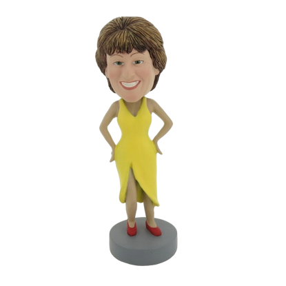 Picture of Custom Bobblehead Doll: Yellow Dress Woman