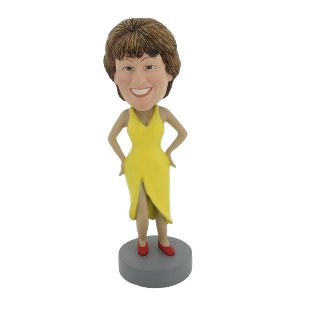 Picture of Custom Bobblehead Doll: Yellow Dress Woman