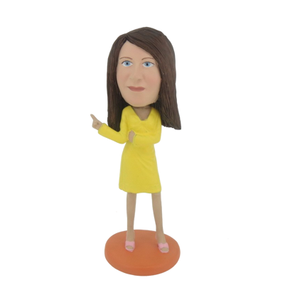 Picture of Custom Bobblehead Doll: Woman with Yellow Dress