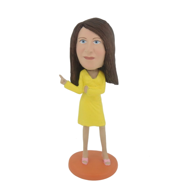 Picture of Custom Bobblehead Doll: Woman with Yellow Dress