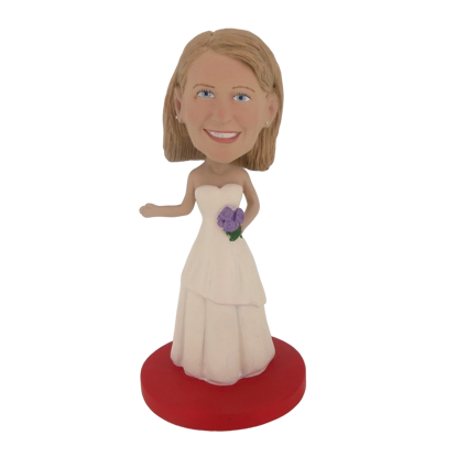 Picture of Custom Bobblehead Doll: Woman with White Wedding Dress