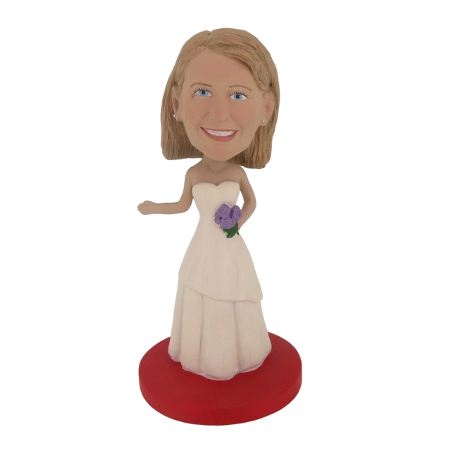 Picture of Custom Bobblehead Doll: Woman with White Wedding Dress