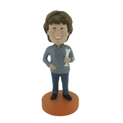 Picture of Custom Bobblehead Doll: Woman with Wine Glass
