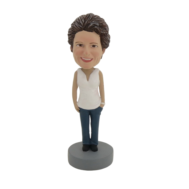 Picture of Custom Bobblehead Doll: White Clothes Mother